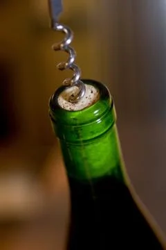 Uncorking the Wine Stock Photos