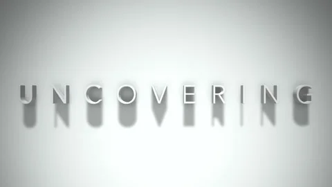 Uncovering 3D title animation with shadows on a white background Stock Footage 296494137