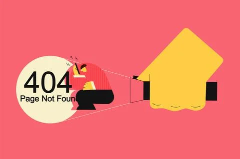Uncovering 404 error page not found concept イラスト素材
