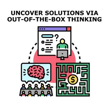 Uncovering creative solutions through strategic business thinking process イラスト素材