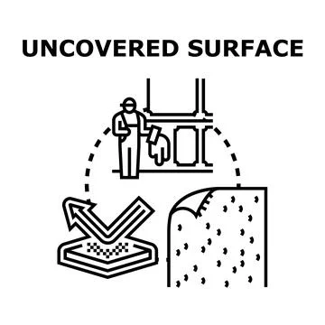 Uncovering surface material during home renovation work Stock Illustration