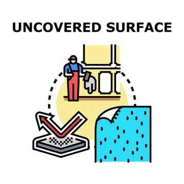 Uncovering surface material during home renovation work Stock Illustration