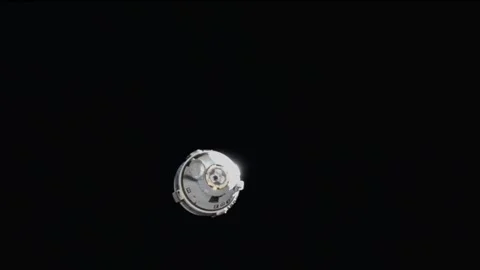 Uncrewed Boeing Starliner spacecraft performing series of breakout burns 스톡 동영상 284315916