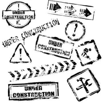Und constr stamps Stock Illustration