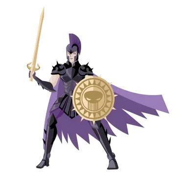 Undead dark knight Stock Illustration