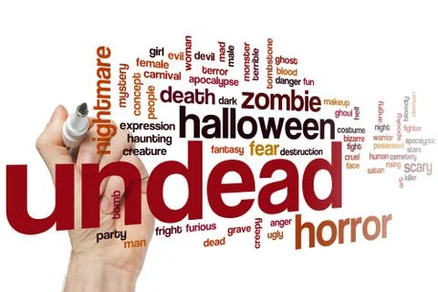 Undead word cloud Stock Photos