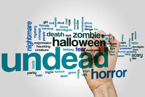 Undead word cloud Foto stock