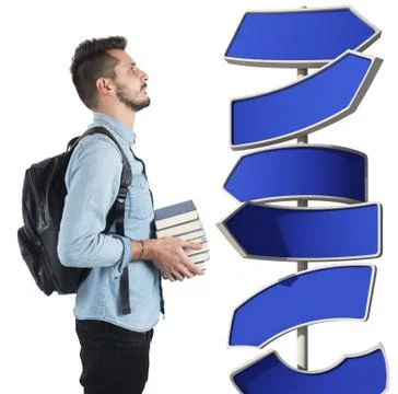 Undecided student Stock Illustration