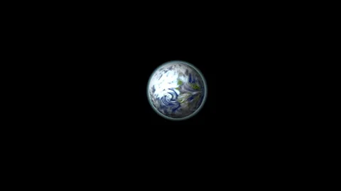 Undefined blue planet  moving black background 3d rendering Stock Footage 243082460