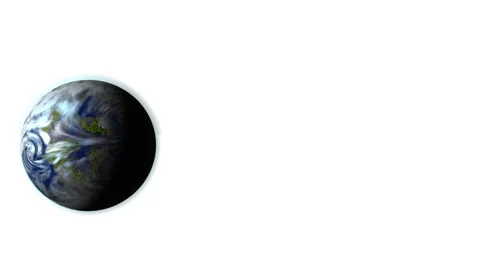 Undefined blue planet  moving white background 3d rendering Stock Footage 243082995