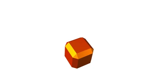 Undefined figure form gold cube  moving white background 3d rendering Stock Footage 243083152