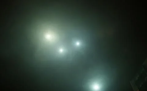 Undefined flying objects in the sky. UFO. Foto stock