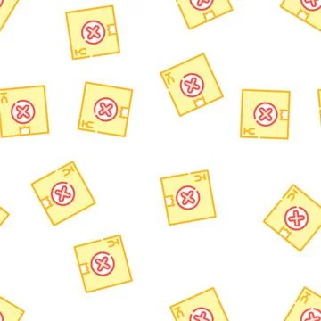 Undelivered package box vector seamless pattern Stock Illustration