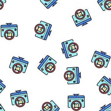 Undelivered parcel status vector seamless pattern Stock Illustration