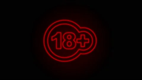 Under 18 sign warning symbol. Eighteen p... | Stock Video | Pond5