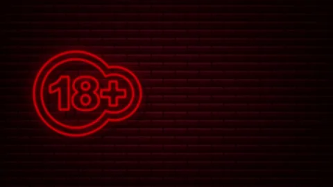 Under 18 sign warning symbol. Eighteen p... | Stock Video | Pond5