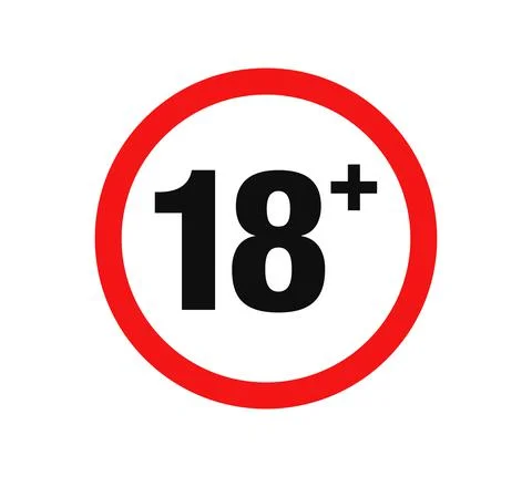 Under 18 years Sign Mark Vector Illustration Design Editable Resizable EPS 10 Stock Illustration