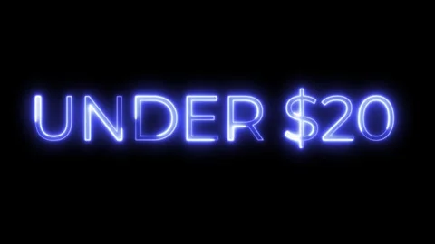 Under $20 Neon Text Animation Video stock 318339067