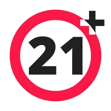 Under 21 forbidden round icon sign vector illustration. Stock Illustration