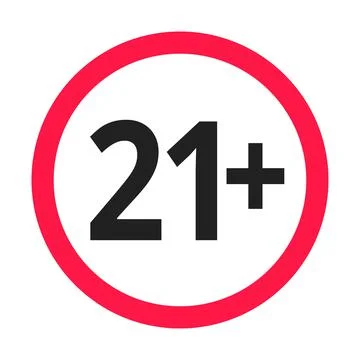 Under 21 forbidden round icon sign vector illustration. Stock Illustration