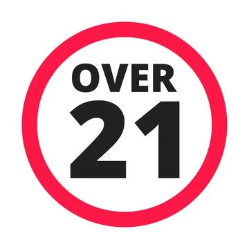 Under 21 forbidden round icon sign vector illustration. Stock Illustration