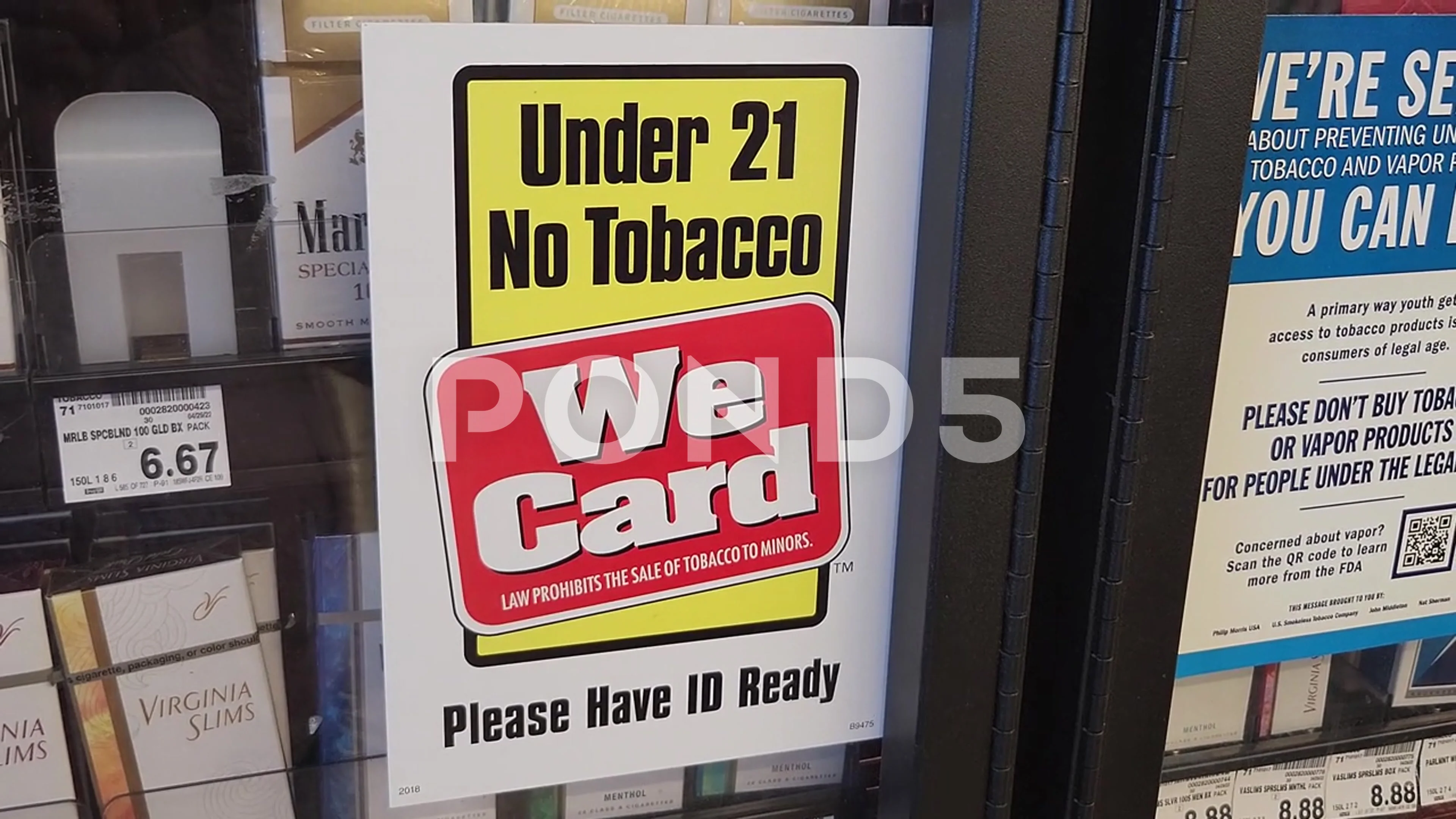 under 21 no tobacco Under 21 No Tobacco We Card Signage
