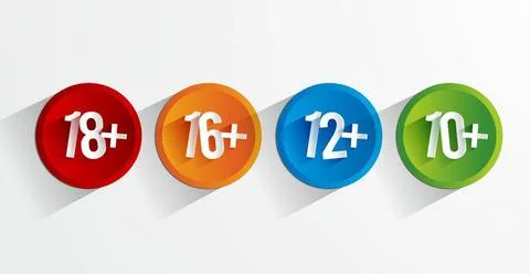  Under Age Restriction Buttons Under Age Restriction Buttons vector illust... Stock Photos