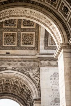 Under the arches of the Arc de Triomphe in Paris - 1 Stock Photos