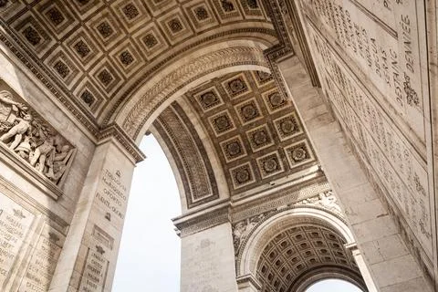 Under the arches of the Arc de Triomphe in Paris - 6 Stock Photos