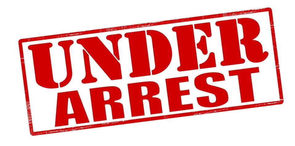 Under arrest Stock Illustration