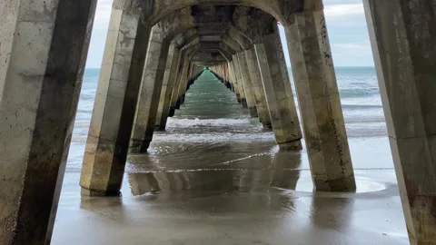 Under the Bay Wharf Stock Footage 325942824