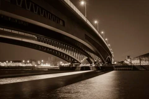 Under the Bridge, Bottom of a Bridge, Bridge Arches Stock Photos