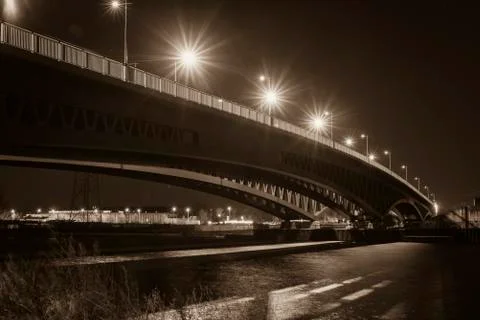 Under the Bridge, Bottom of a Bridge, Bridge Arches Stock Photos