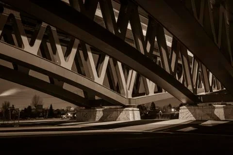 Under the Bridge, Bottom of a Bridge, Bridge Arches Stock Photos