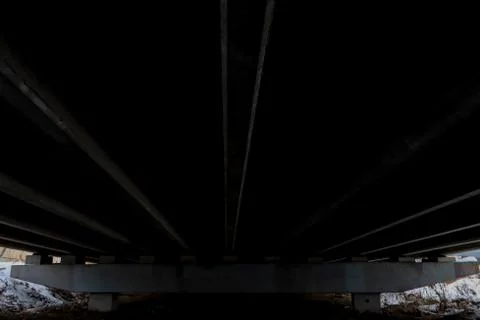 Under bridge dark landscape. Stock Photos