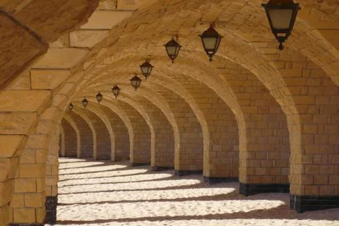 Under bridge in Egypt Stock Photos