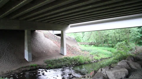 Under a Bridge Stock Footage 23858993