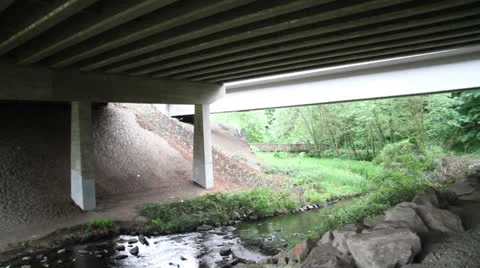Under a Bridge Stock Footage 23860712