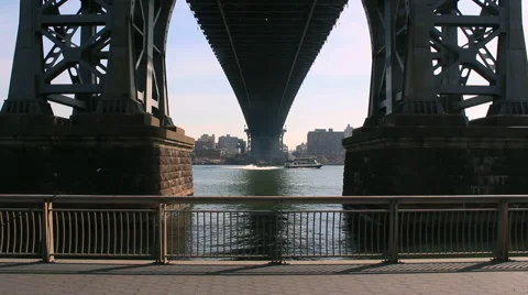 Under the bridge Stock Footage 56225337