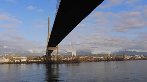 Under bridge giant structure. Stock Footage 104984749