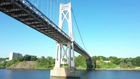 Under bridge orbit copy Stock Footage 128846467