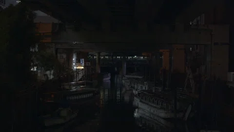 Under Bridge River Train Passing Stock Footage 139894790