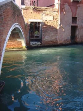 Under the Bridge in Venice. Stock Photos