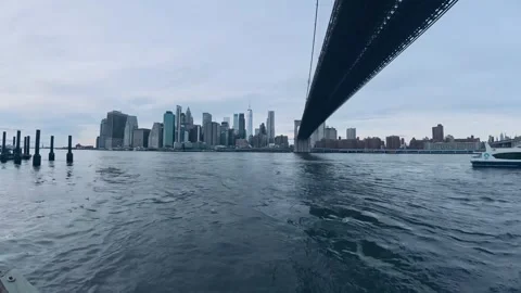 Under the Brooklyn Bridge in Dumbo 4K Time-Lapse 12/19/2024 Stock Footage 296005741