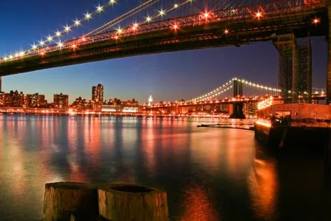 Under Brooklyn Bridge Stock Photos