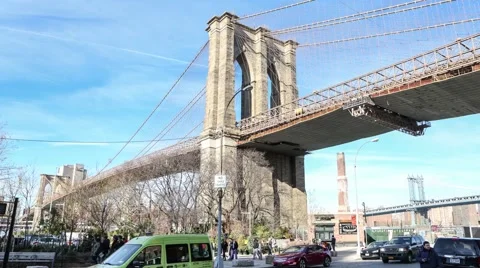 Under the Brooklyn Bridge Time Lapse.mp4 Video stock 45702071