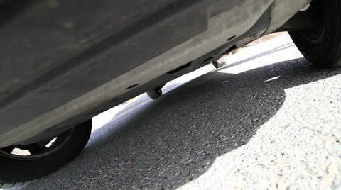 Under Car Driving Stock Footage 32143042