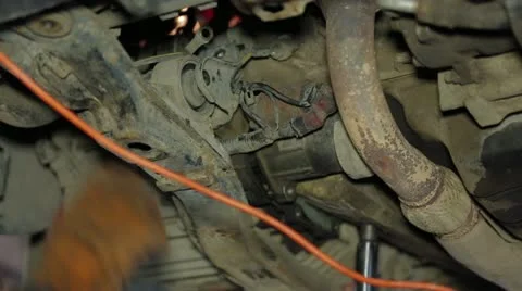 Under Car Working Stock-Footage 22422978