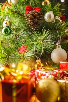 Under the Christmas Tree Stock Photos