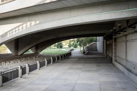 Under the City Bridge Stock Photos